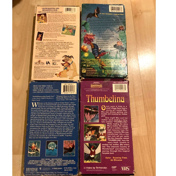 LOT OF FOUR VHS Kids Animated Movies - Picture 2 of 10